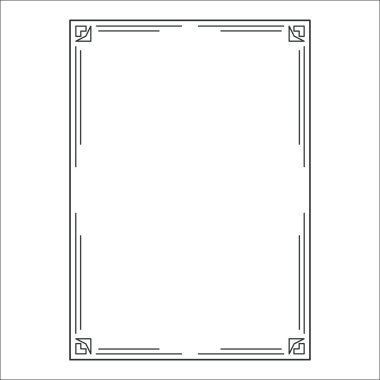 vektör resmi, dekoratif süslemeli çerçeve, orijinal tasarım