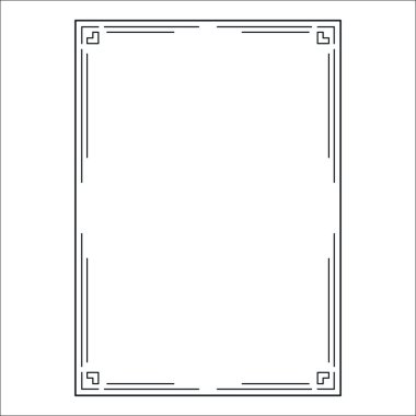 vektör resmi, dekoratif süslemeli çerçeve, orijinal tasarım