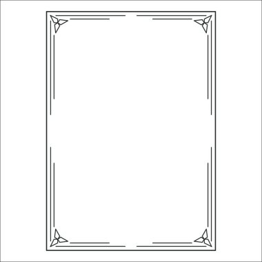 vektör resmi, dekoratif süslemeli çerçeve, orijinal tasarım