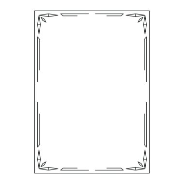 vektör resmi, dekoratif süslemeli çerçeve, orijinal tasarım