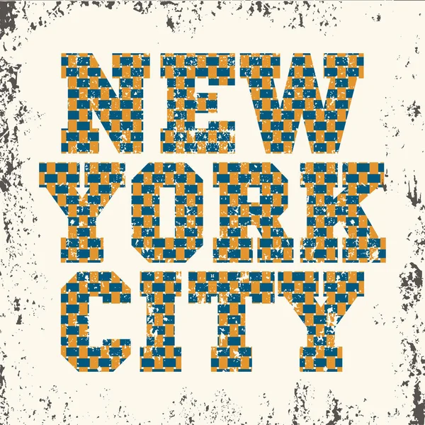ニューヨーク t シャツ ニューヨーク、タイポグラフィ デザイン グラフィック — ストックベクタ