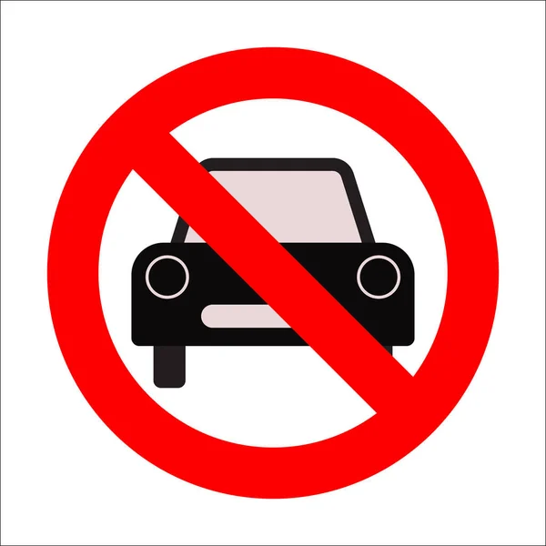 Zakaz Parkowania Brak Samochodu Uwaga Drodze Znak Drogowy Obraz — Zdjęcie stockowe