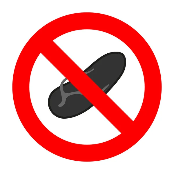 Signe Interdiction Non Aux Sandales Pas Entrer Dans Les Chaussures — Photo