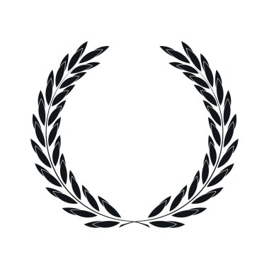 simge defne çelenk, spotrs tasarım - orijinal illüstrasyon Siyah