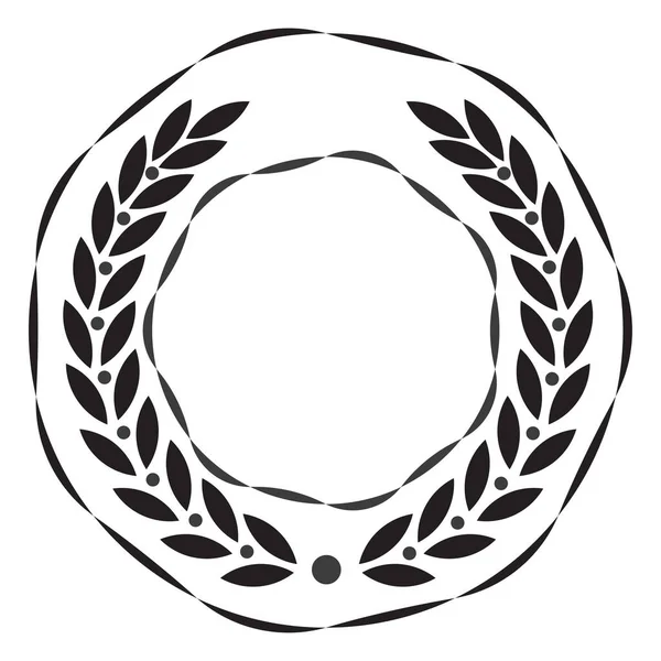 Икона лаврового венка, спортивный дизайн - векторная иллюстрация зелени — стоковый вектор