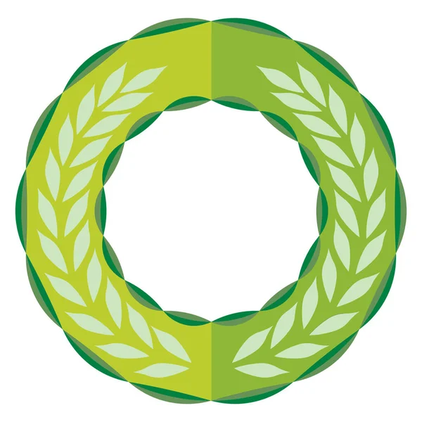 Laurel ícone grinalda, design desportivo - ilustração vetorial de vegetação — Vetor de Stock