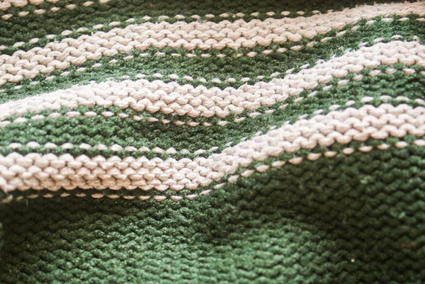 Textil Fondo de lana verde patrón de invierno con correas blancas —  Fotos de Stock