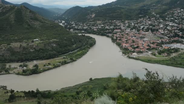 Місце зустрічі двох річок — стокове відео