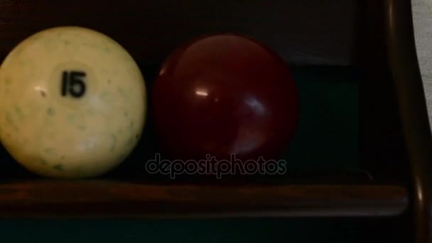 Balles de billard fond — Video