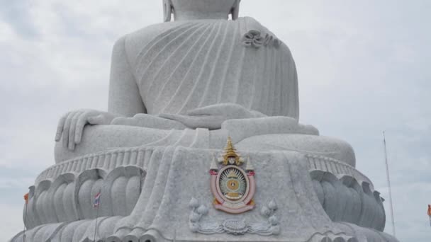 Statue Grand Bouddha Blanc Sur Île Phuket — Video