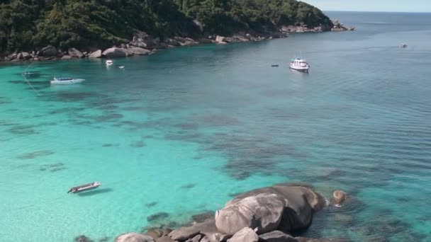 Panorama Wybrzeża Kości Słoniowej Wyspy Symilijskie Tajlandia — Wideo stockowe