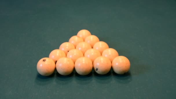 Beginning Game Billiards — Stock Video