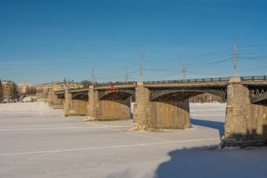 Tver şehir Volga Nehri Panoraması
