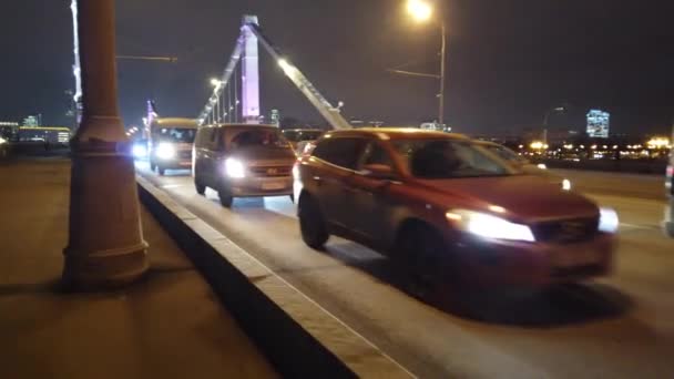 Moscou Russie Décembre 2019 Trafic Urbain Soirée Moscou Les Embouteillages — Video