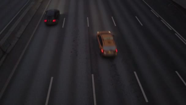 Mkad Cars Expressway Evening Track Moscow — ストック動画