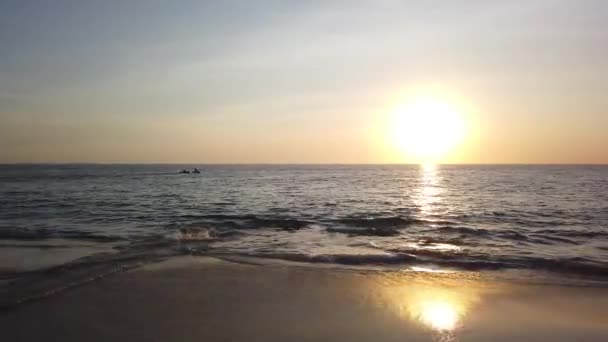 Beau Coucher Soleil Sur Plage Phuket Thaïlande — Video