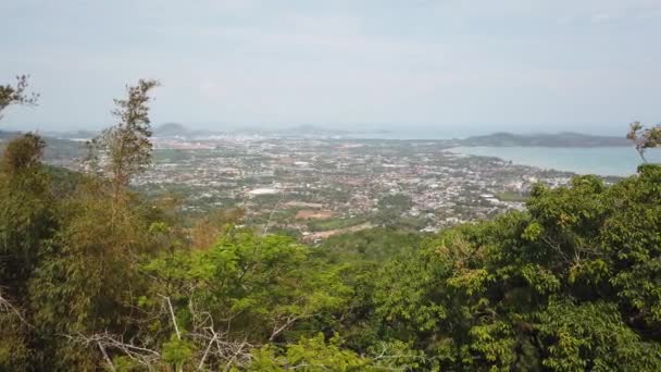 Vista Cima Panorama Phuket Tailândia — Vídeo de Stock