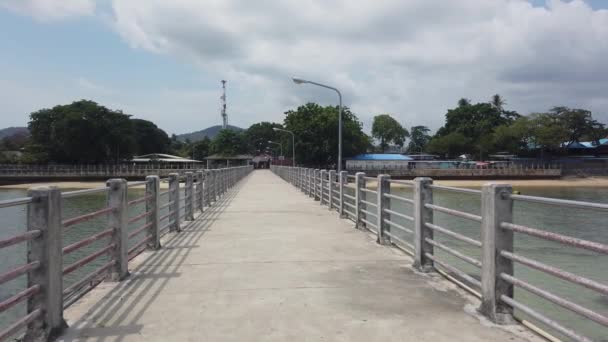 Smooth Slow Passage Ravai Bridge Thailand Phuket — Stock Video