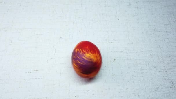 Beyaz Arka Planda Renkli Paskalya Yumurtaları — Stok video