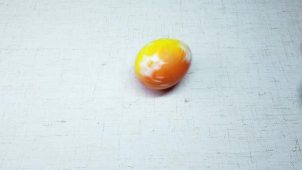 Uova Pasqua Colorate Sfondo Bianco — Video Stock