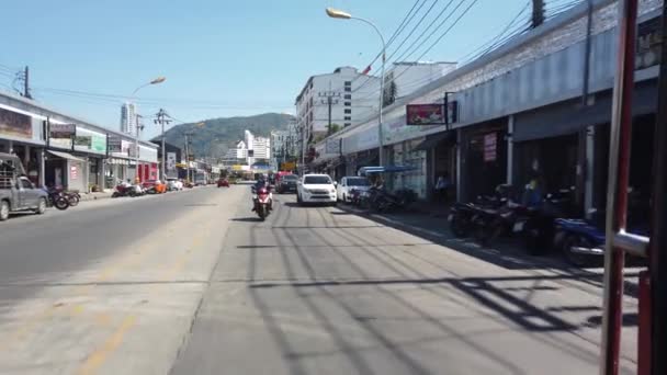 15 March 2020, PHUKET, THAILAND: Phuket roads in Thailand, first person view of roads on Phuket 2020 — 비디오