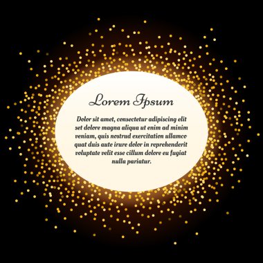 Altın glitter etiket parıldıyor