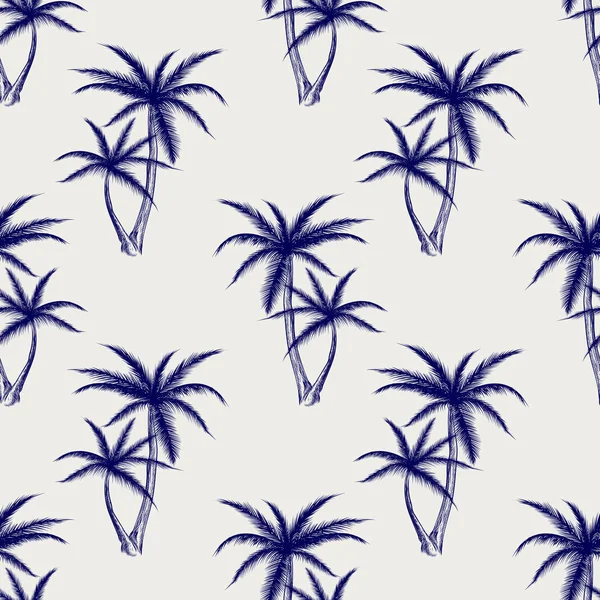 Ball penna imitation palms sömlösa mönster — Stock vektor