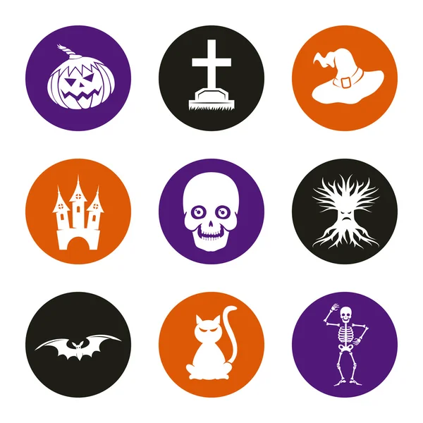 Halloween ikonok beállítása — Stock Vector