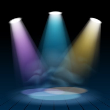 Sahne arka plan ışıklandırması spot ışığı yanar