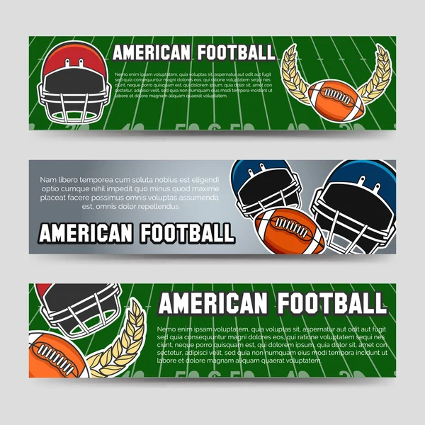Американський футбол банери — стоковий вектор