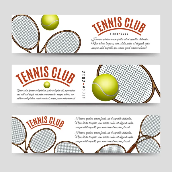 Tennis club banner collection