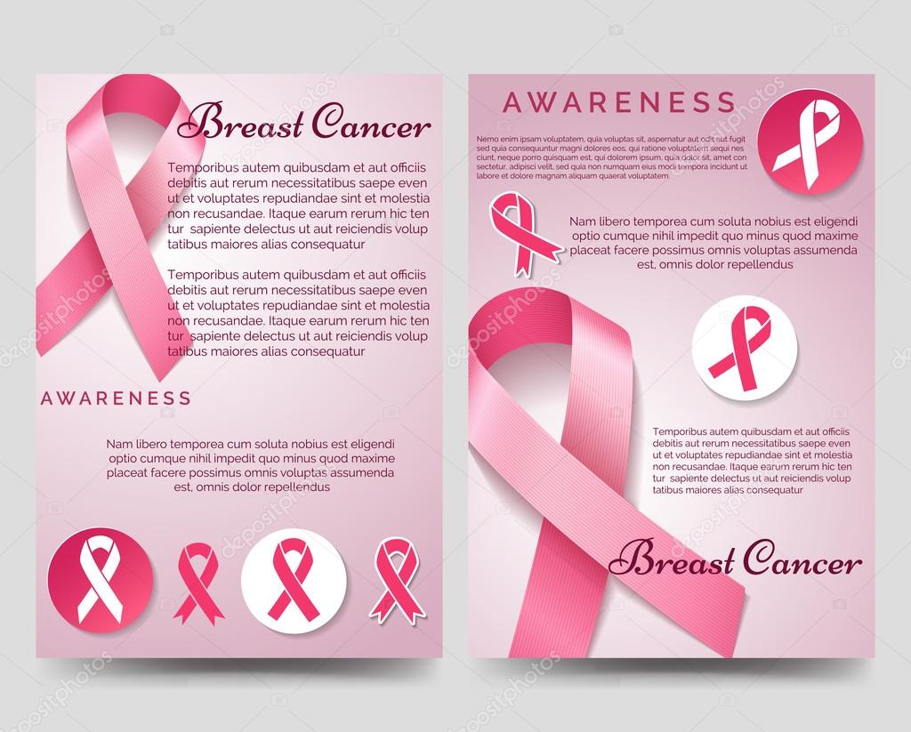 Breast cancer awareness brochure template