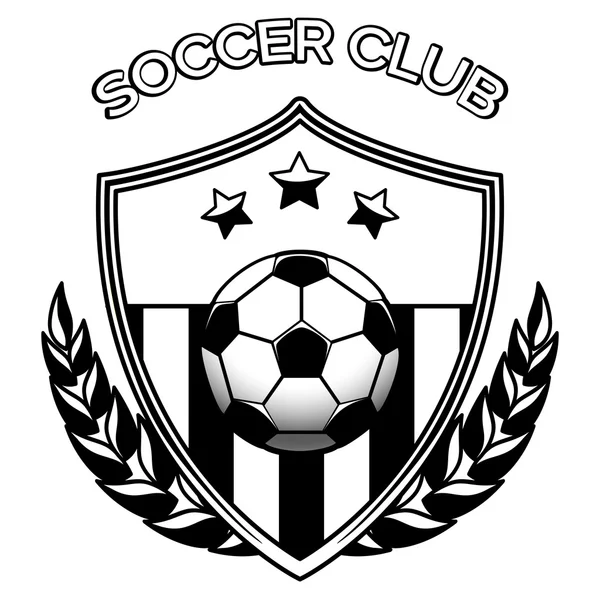 Logo del club de fútbol en blanco — Archivo Imágenes Vectoriales