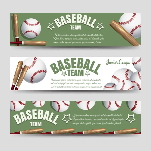 Banner der Baseball-Mannschaft — Stockvektor