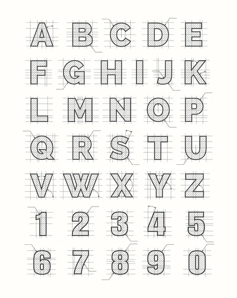 Redaktionella papper alfabetet — Stock vektor