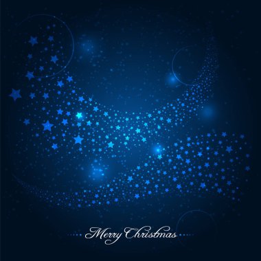 Yıldız izi ile mavi Noel arka plan