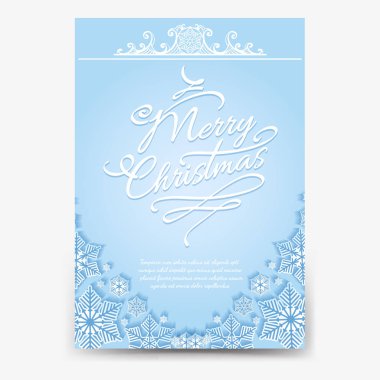 Noel poster ile kar tanesi bölücü