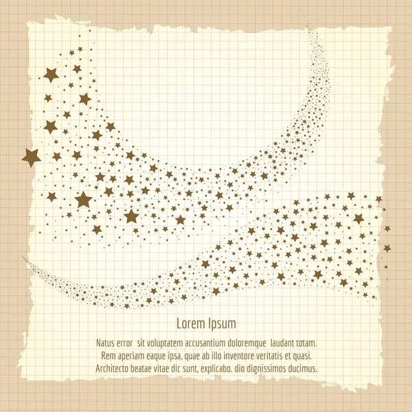 Christmas star trail on vintage background — Stock Vector