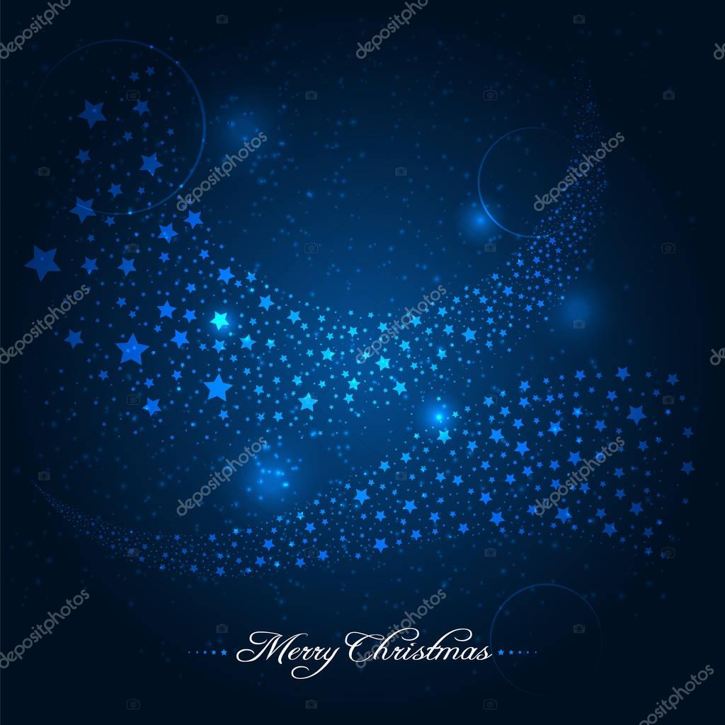 Blue christmas background with star trail Stock Vector by ©vectortatu