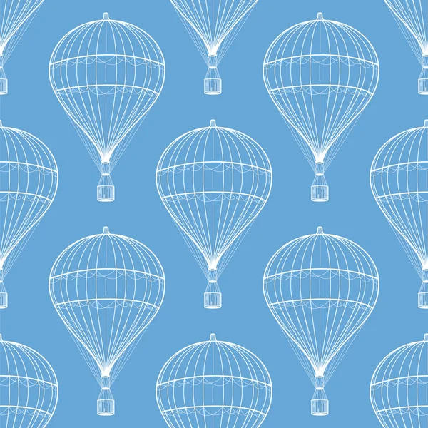 Винтажные воздушные шары бесшовный шаблон — стоковый вектор