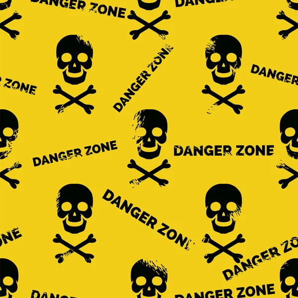 Danger zone seamless pattern — Stock Vector