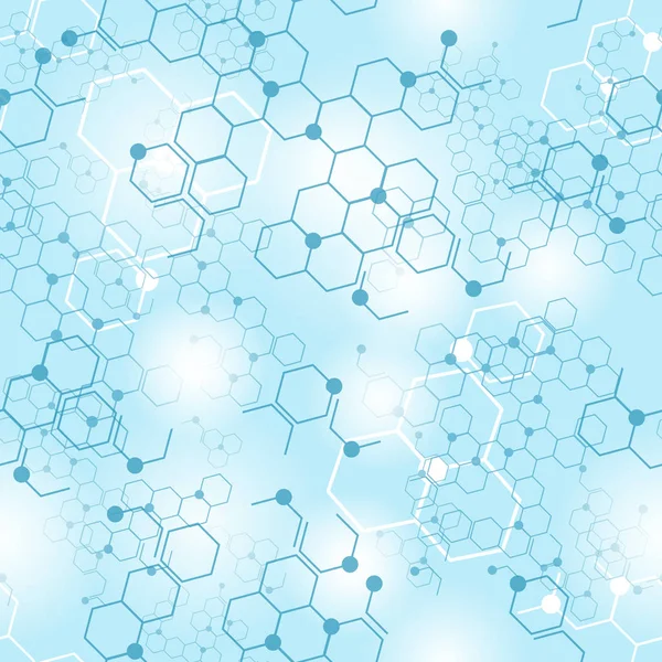 Structure moléculaire motif sans couture — Image vectorielle