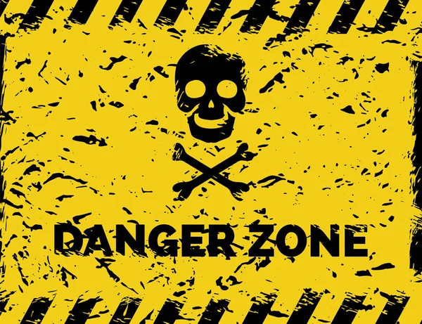Danger zone grunge background — Stock Vector