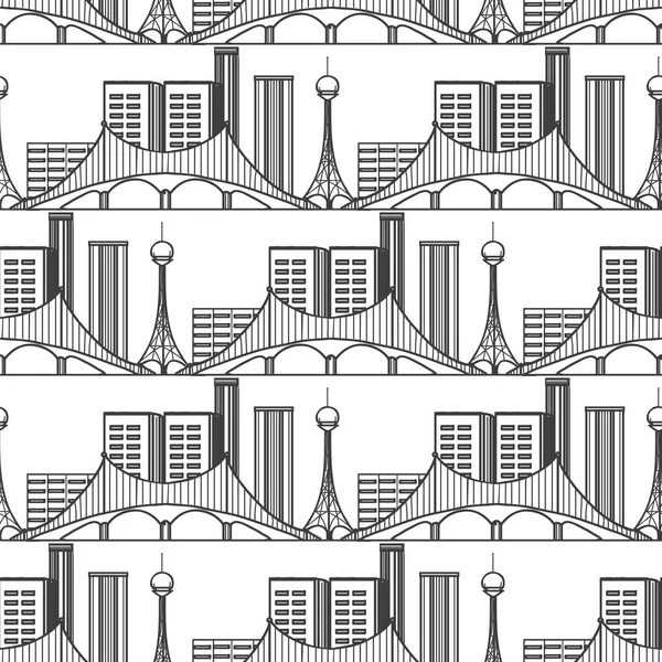 Urban city seamless pattern