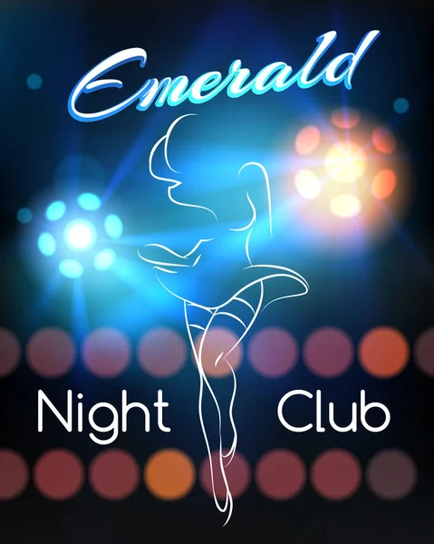 Modèle d'affiche Night Club — Image vectorielle