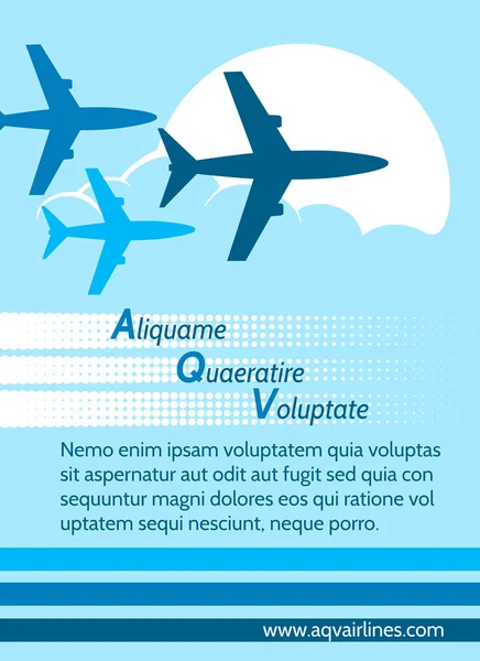 Cartaz retro das companhias aéreas — Vetor de Stock