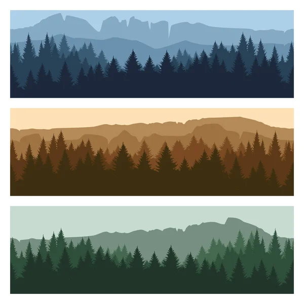 Outdoor berg landschap banners — Stockvector