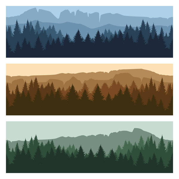 Outdoor mountain landscape banners
