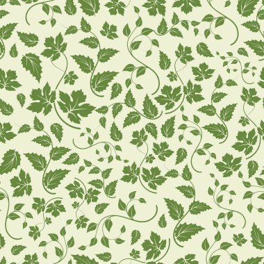 Eko yeşil yaprakları ile seamless modeli