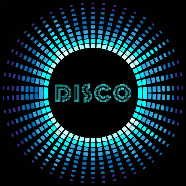 Retro Disco Hintergrund mit Schallwellenrahmen — Stockvektor